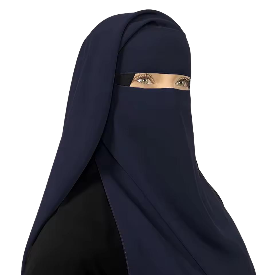 النقاب-غطاء وجه شيفون قابل للتنفس للنساء المسلمات
