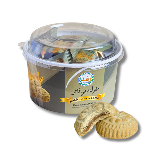 Maamoul with millet, round package, transparent cover paper, 350 grams