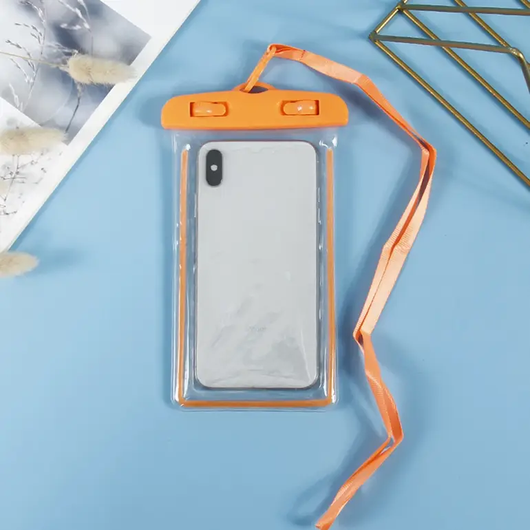 6.7Inch Swimming Water Proof Bag PVC Phone Case Touch Screen Underwater Phone Protector Pouch for Swimming Rafting