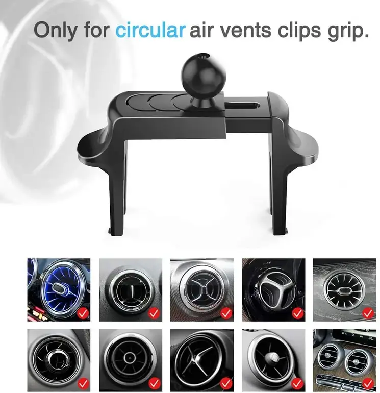 Magnetic Phone Car Circular Vent Mount for Mercedes Benz [Round Air Vent], Strong Phone Holder For iPhone 17 16 15 14 13 12