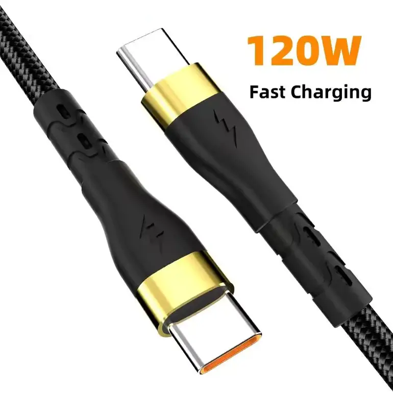 120W 6A USB C Cable Fast Charging For iPhone USB C To USB Type C Cable For Samsung Xiaomi Realme Phone Charger C to C Data Cord