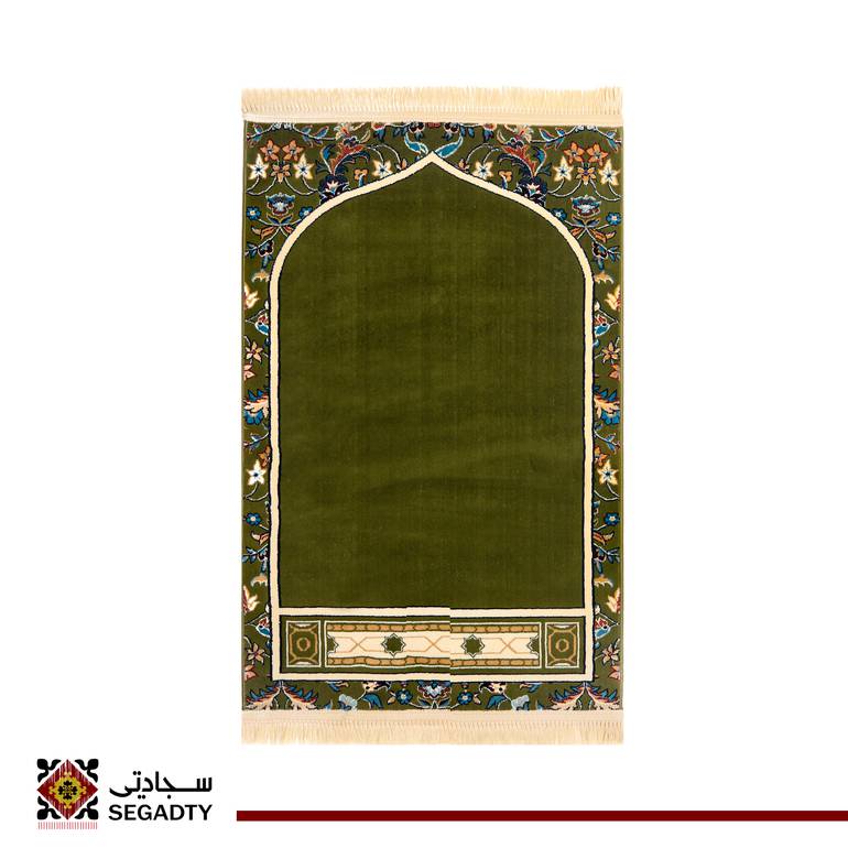 سجادة صلاة إمام الحرم  - سميكة لون أخضر