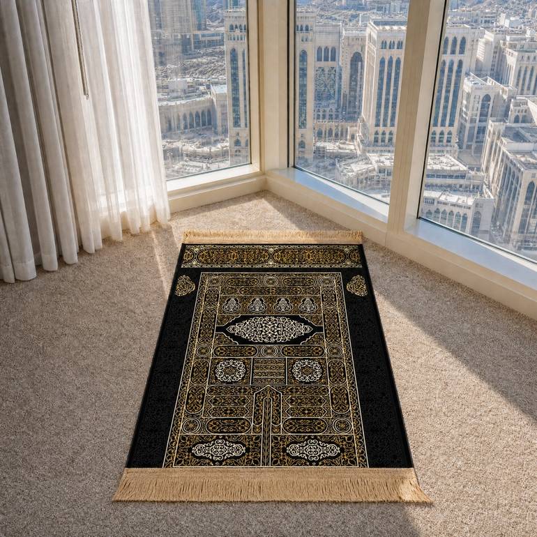 Kaaba door curtain prayer mat - بوكس إهداء فاخر ( 24.15 ر.س)