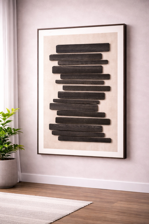 لوحة جدارية بتصميم هندسي عصري وأنيق