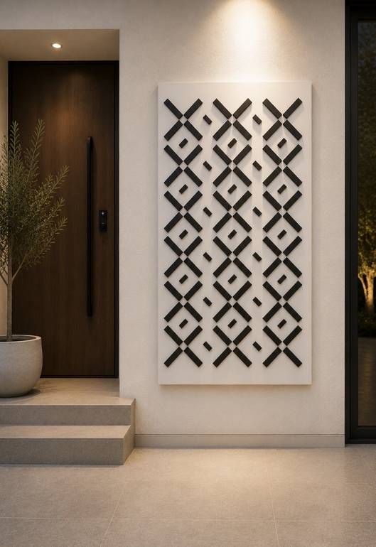 لوحة جدارية بتصميم هندسي عصري وأنيق