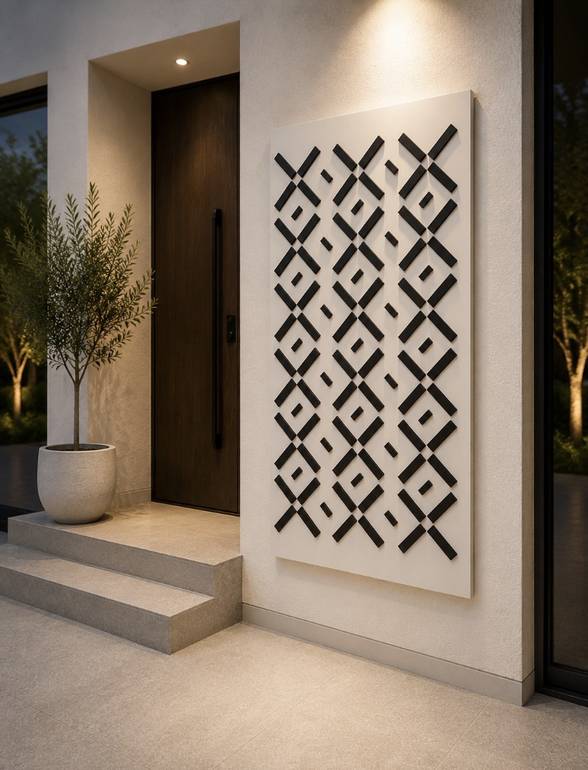 لوحة جدارية بتصميم هندسي عصري وأنيق