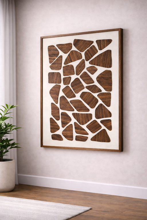 لوحة جدارية بتصميم هندسي عصري وأنيق