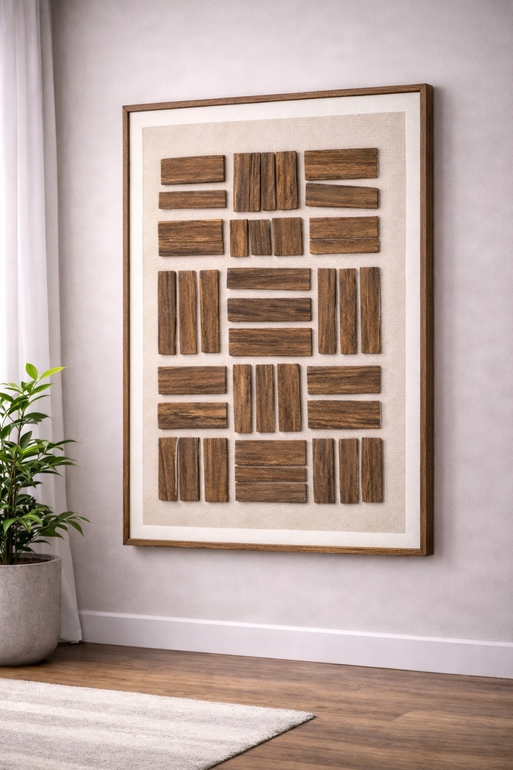 لوحة جدارية بتصميم هندسي عصري وأنيق