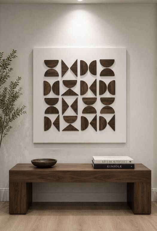 لوحة جدارية بتصميم هندسي عصري وأنيق