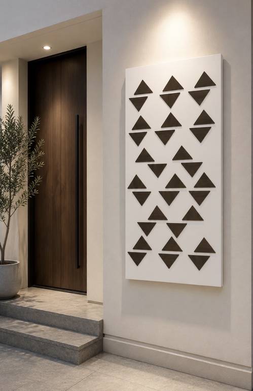 لوحة جدارية بتصميم هندسي عصري وأنيق