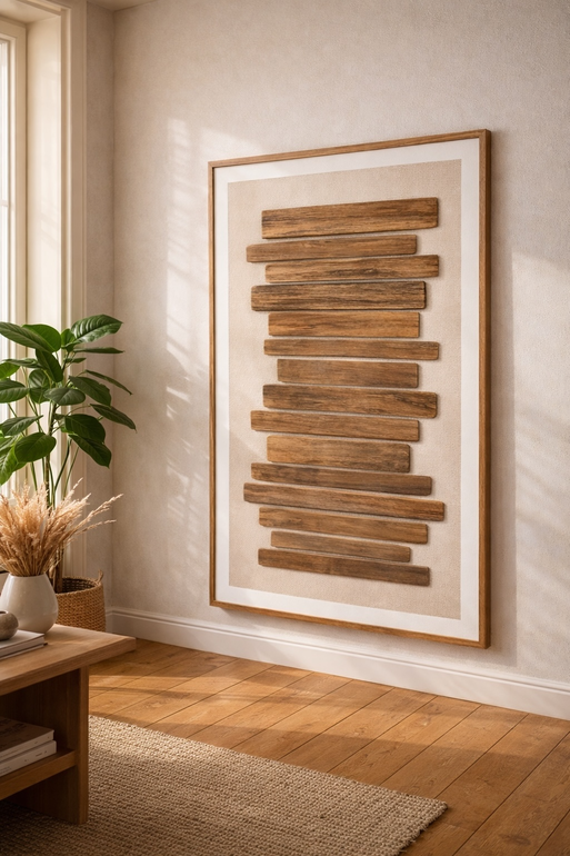 لوحة جدارية بتصميم هندسي عصري وأنيق
