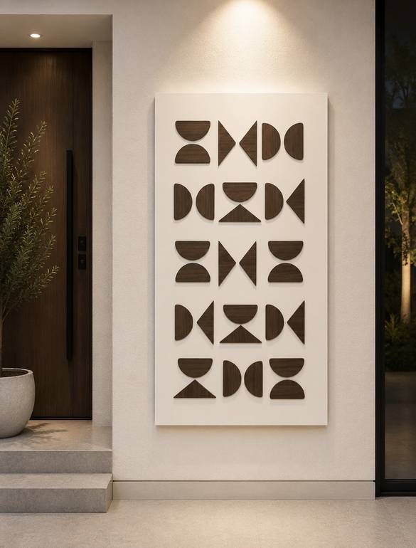 لوحة جدارية بتصميم هندسي عصري وأنيق