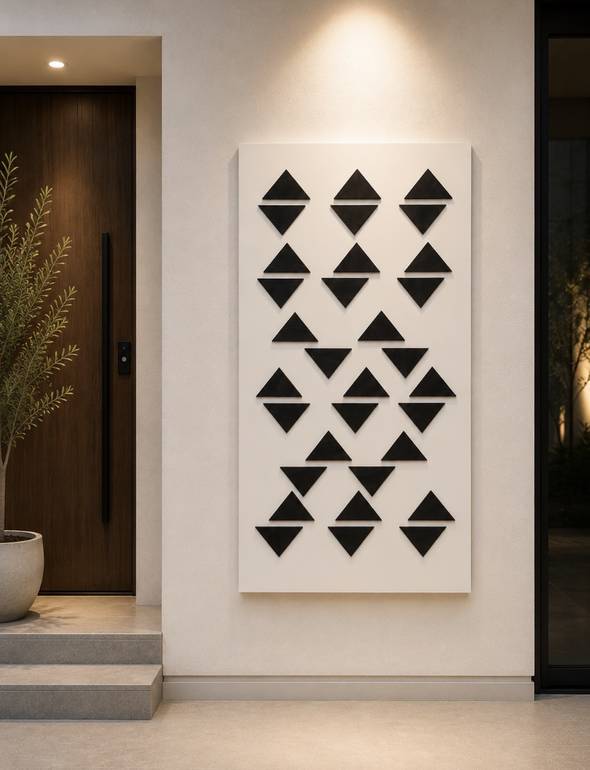 لوحة جدارية بتصميم هندسي عصري وأنيق