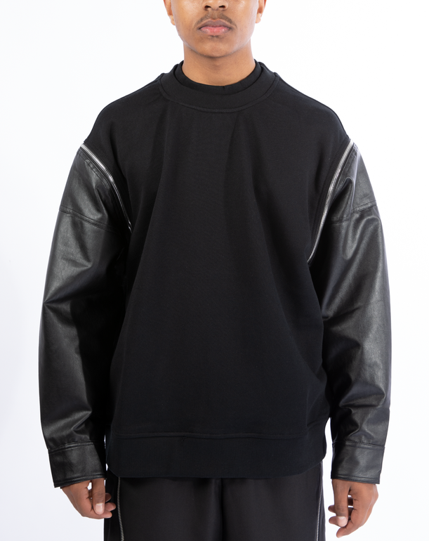 V RO - Leather Vest / Sweatshirt