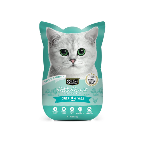 Kitcat Petite Pouch Complete Food-Chicken & Saba 70g