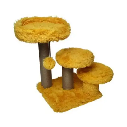 Feline Go Scratching Tree Yellow 65x65x60cm