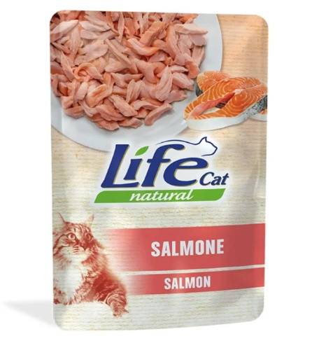 لايف كات طعام رطب اظرف بالسالمون -70g
