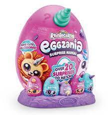  Rainbocorns Eggzania مليئة بأكثر من 20 مفاجأة لا تقبل المنافسة! اخترق بيضتك لتلتقي بلعبة Eggzania المحشوة الجديدة ، كاملة مع Yolkie