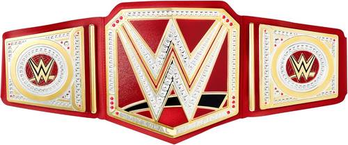 حزام بطولة WWE بتصميم أصلي، ميداليات معدنية، حزام يشبه الجلد، وميزة قابلة للتعديل تناسب خصور الأطفال من عمر 8 سنوات فما فوق GDB49