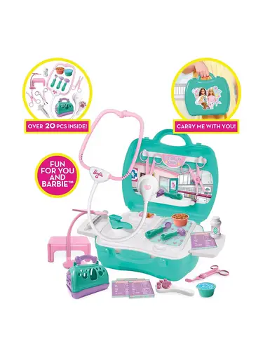 باربي حقيبه ألعاب عيادة الحيوانات الأليفة