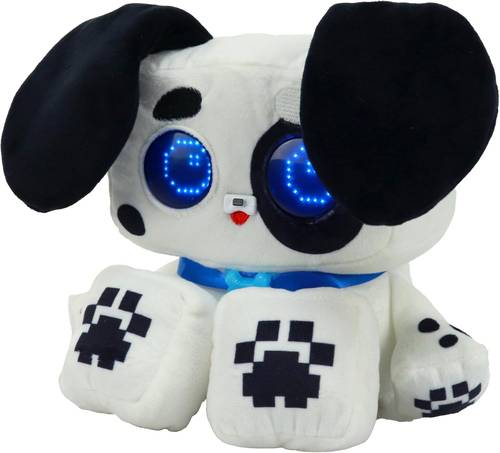PIXEL HUGS Electronic Plush - جرو تفاعلي ناعم وقابل للعناق مع أكثر من 50 حركة فريدة. 6 أوضاع مختلفة، مثالية لمحبي الروبوتات - أسود