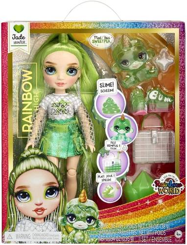 Rainbow High Fashion Doll with Slime & Pet - Jade (Green) - 28 cm Shimmer Doll with Sparkle Slime, Magical Pet and Fashion Accessories - Kids Toy - Great for Ages 4-12 Years