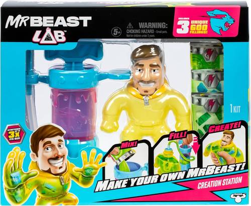 لعبة من MRBEAST لاب، مصنوعة من البلاستيك، مناسبة للجنسين، قابلة للتمدد حتى ثلاثة أضعاف الحجم مع محتويات داخلية دوارة مرئية. تساعد على تعزيز الإبداع واللعب...