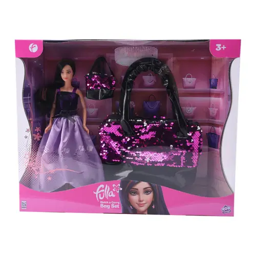 فله Fulla Doll with Match & Carry Bag Set