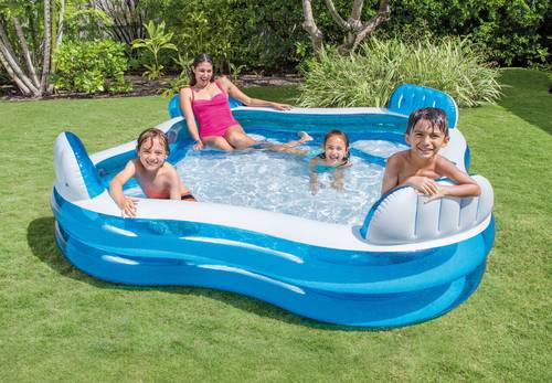 مسبح عائلي مقاعد Intex Family Inflatable Lounger Pool 229 x 229 x 66cm