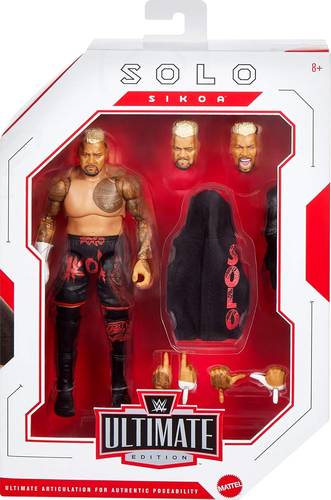 مجموعة ماتيل WWE Ultimate Edition للشخصيات المتحركة وملحقاتها، مجموعة سولو سيكوا القابلة للتجميع مقاس 6 بوصات، رؤوس وأيدٍ قابلة للتبديل، 30 نقطة مفصلية