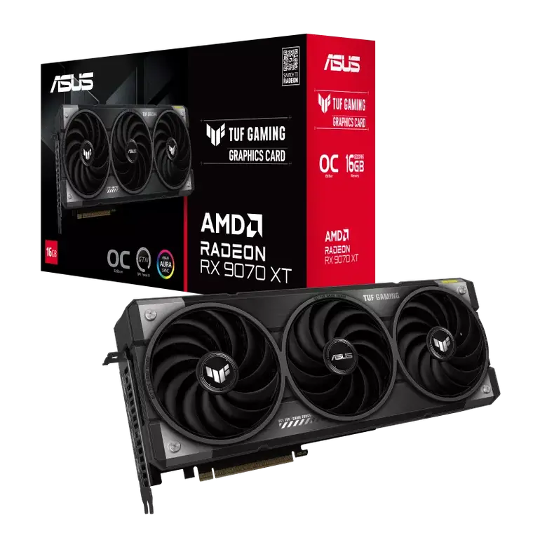 ASUS TUF RX9070XT O16G GAMING كرت شاشه