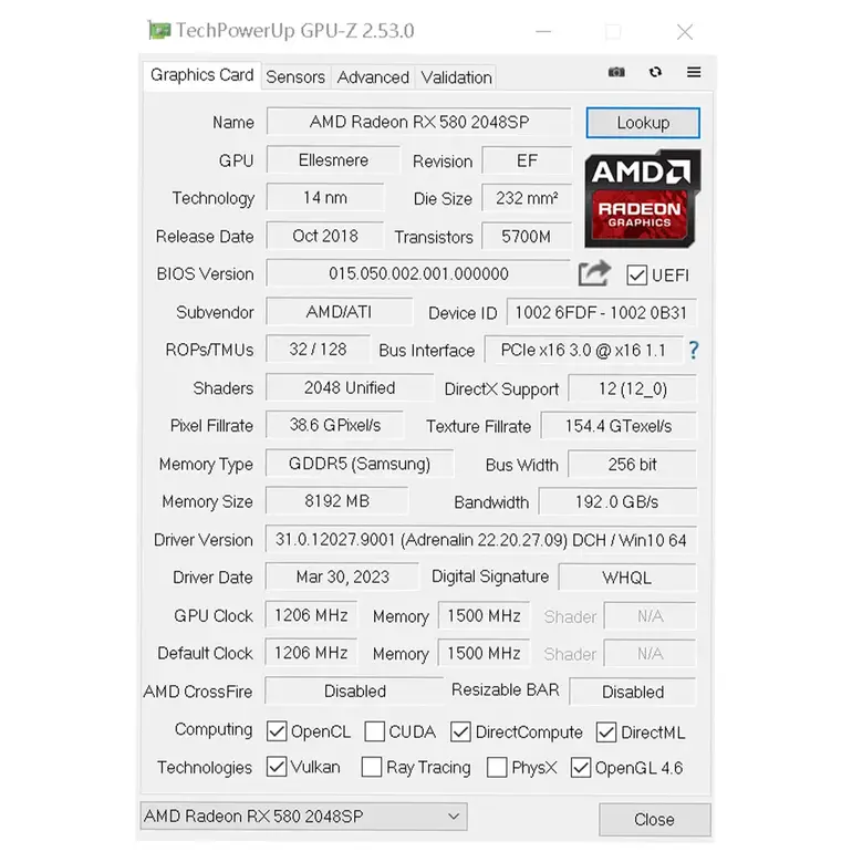 SOYO RX 580 8GB – كرت شاشة للألعاب