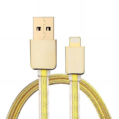كيبل USB لايتنينج لهاتف iPhone 6 Plus الذكي - 8 متر - ذهبي