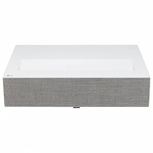 إل جي بروجكتر CineBeam HU715QW جهاز عرض ذكي UHD 4K بتقنية الليزر فائقة الدقة DLP بمدى إسقاط قصير عرض مسرح منزلي - أبيض