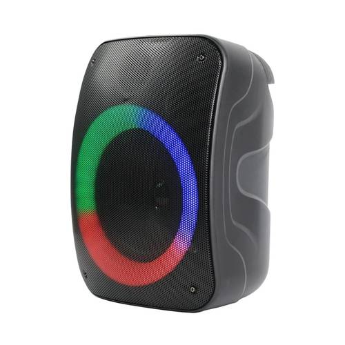 مكبر صوت محمول  من -iDigit- قابل لإعادة الشحن بتقنية البلوتوث بقوة 10 وات مع مكبر صوت 4 بوصات، ومدخل ميكروفون، ومدخل AUX، ومدخل USB، ومدخل بطاقة TF، وراديو FM، وأضواء حفلات LED - أسود