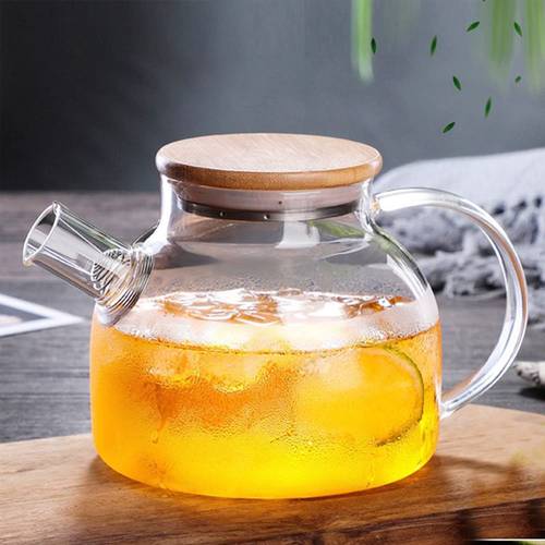 Heat Resistant Glass Teapot Set Clear 1000ml