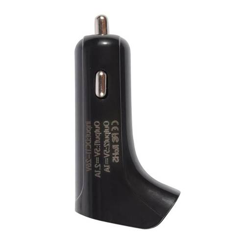 باسيوس شاحن سيارة سريع مع 2 منفذ USB متوافق مع جميع الهواتف الذكية والأجهزة اللوحية وأجهزة الكمبيوتر المحمولة - اسود