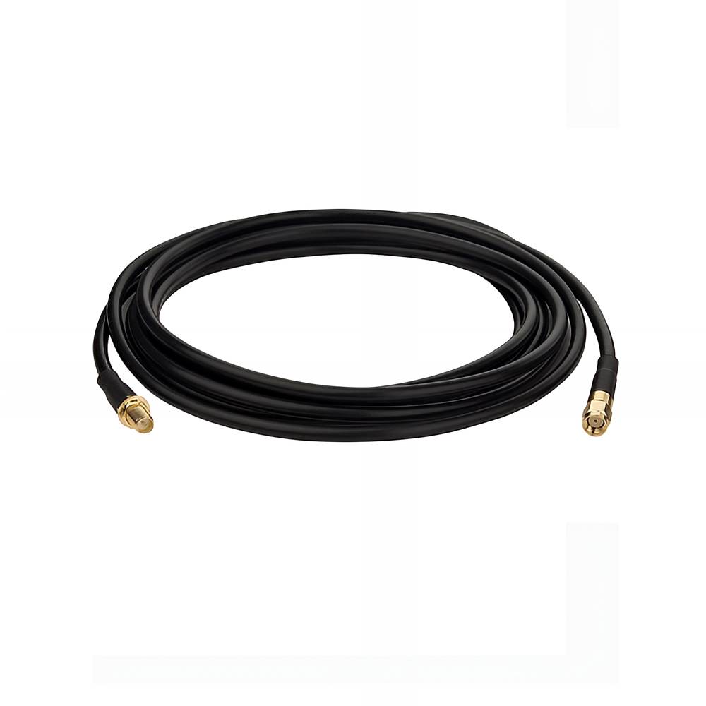 RP-SMA Male to Female Connector Antenna Extension Cable - 20 Meters - Black