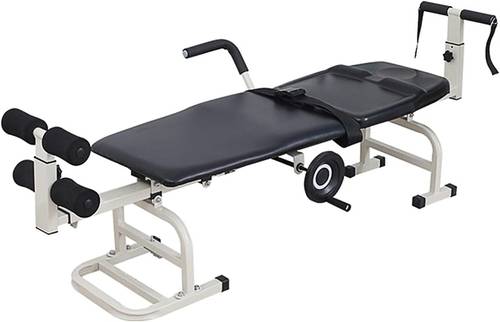 Traction Bed, Back Stretch Bench Lumbar Spine Massage Bed Cervical Traction Table Back Pain Relief Home Body Relax Fitness Workout