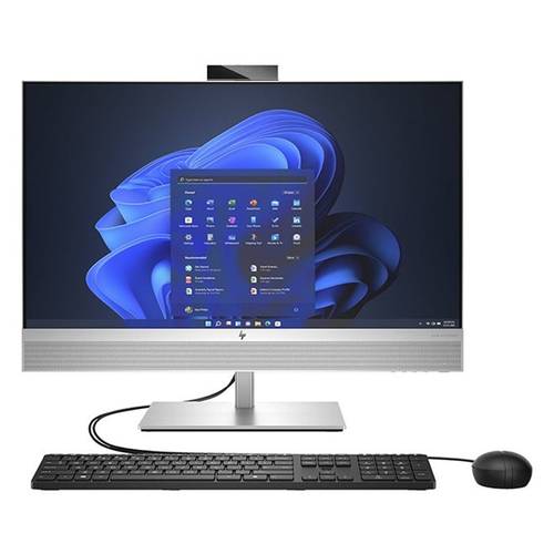 اتش بي كمبيوتر مكتبي EliteOne 870 G9 الكل في واحد بشاشة 27 بوصة تعمل باللمس عالية الدقة QHD IPS - فضي