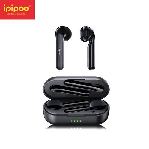 سماعة أذن Ipipoo TP-06 TWS الرياضية اللاسلكية بلوتوث مع علبة شحن -اسود