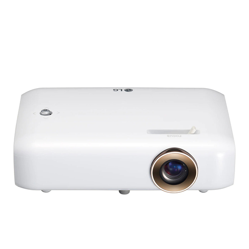 إل جي بروجكتر Mini CineBeam PH510PG جهاز عرض ذكي لاسلكي إضاءة LED عالية الدقة HD RGB - أبيض