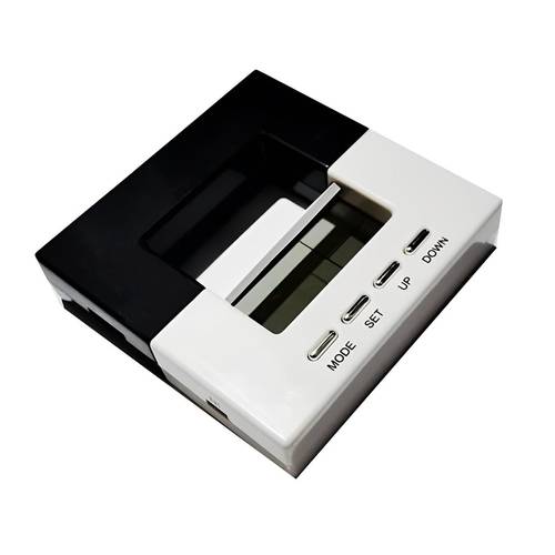 USB Hub with Built-in Clock Stylish - Black White