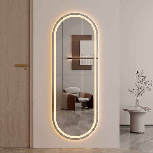 مرآة LED كاملة الطول بإضاءة أمامية وخلفية تعمل باللمس 3 مستويات اضاءة مثبتة على الحائط للحمام وغرفة المعيشة والنوم وطاولة الزينة - متعددة المقاسات