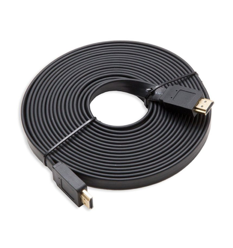 Flat Male To Male HDMI Cable 10meter Black