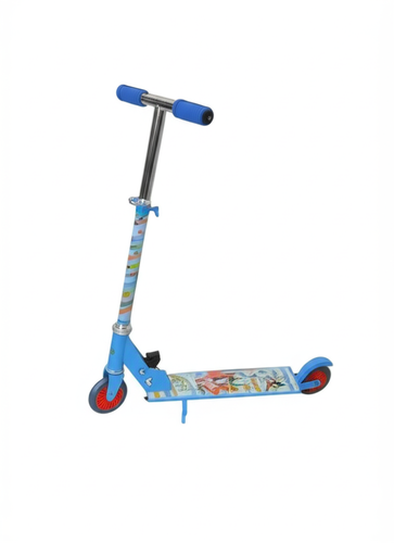 Multi-colored 2-wheeled Mascot Scooter for kids.