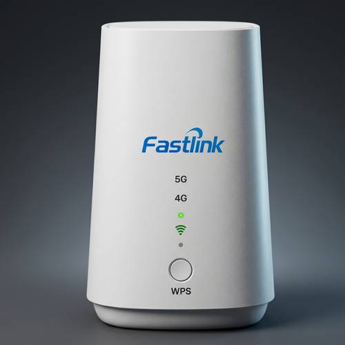 Fastlink 5G CPE C513 router with a communication chip for securing networks and developer offices.