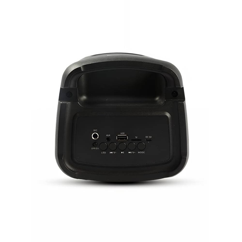 iDigit- Wireless Bluetooth Speaker with RGB LED Light and Microphone, Portable Mini Speaker Supports TF/USB/AUX/Mic Input, Perfect for Home, Travel, and Outdoor Picnics