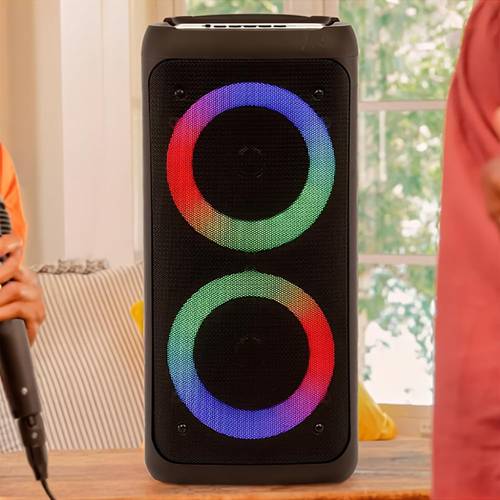 iDigit- Wireless Bluetooth Speaker with RGB LED Light and Microphone, Portable Mini Speaker Supports TF/USB/AUX/Mic Input, Perfect for Home, Travel, and Outdoor Picnics