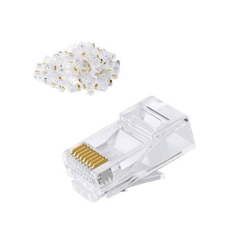 مقبس سلك الإنترنت RJ45 فئة 6 بمواد عالية الجودة لجميع اتصالات الشبكة والشبكات - 100 قطعة